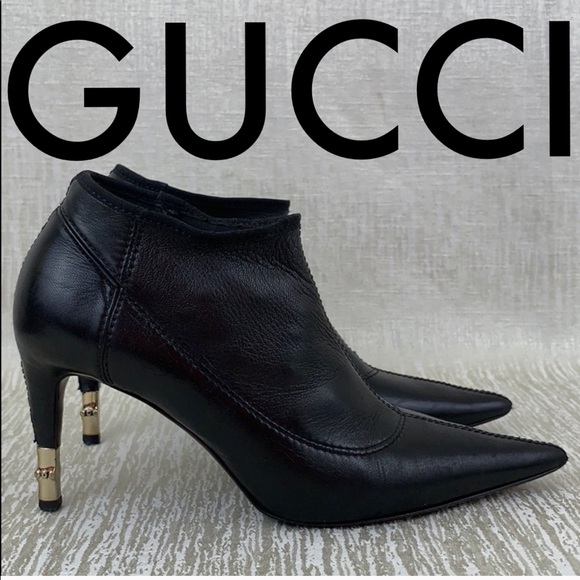 Gucci Shoes - ⭐️ GUCCI HEELED LEATHER BOOTIES 💯AUTHENTIC